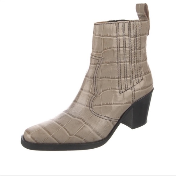 GANNI Animal Print Western Boots 37 - Picture 2 of 12